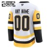 Lapsille NHL Pittsburgh Penguins Pelipaita Custom Fanatics Premium 2024-25 vieras Valkoinen